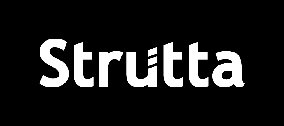 Strutta logo white